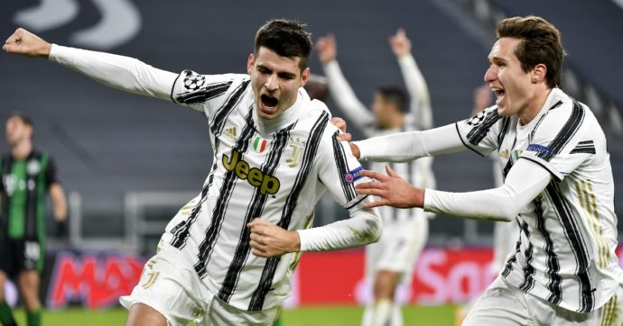 juventus-ferencvaros, champions league, esultanza morata