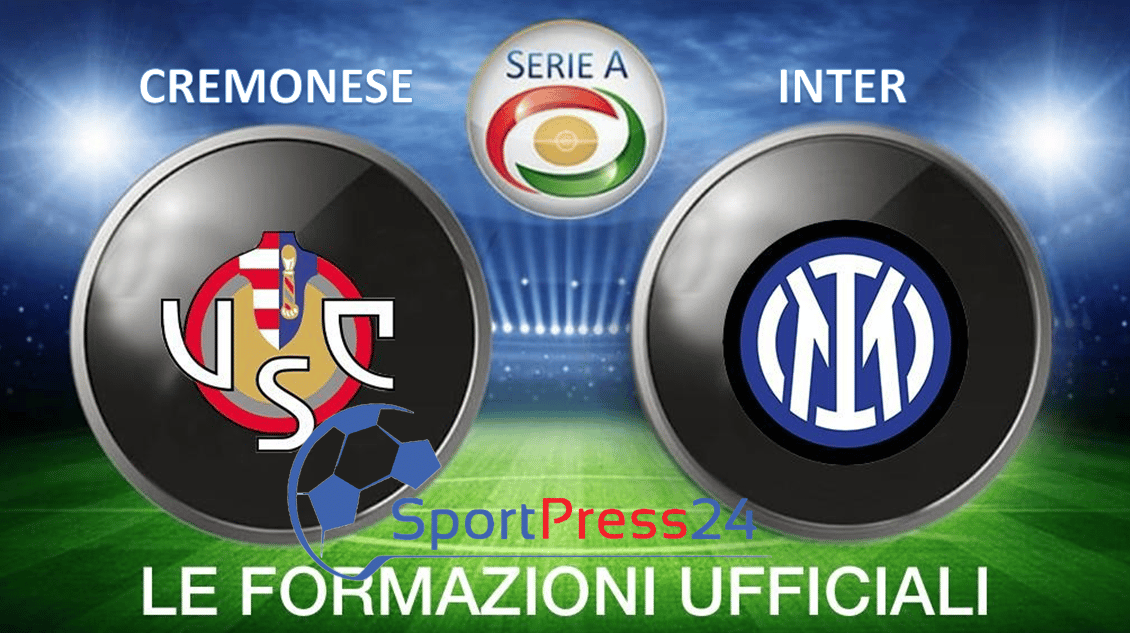 Formazioni ufficiali di Cremonese-Inter 1 (immagine a cura di Simone Sabatino)