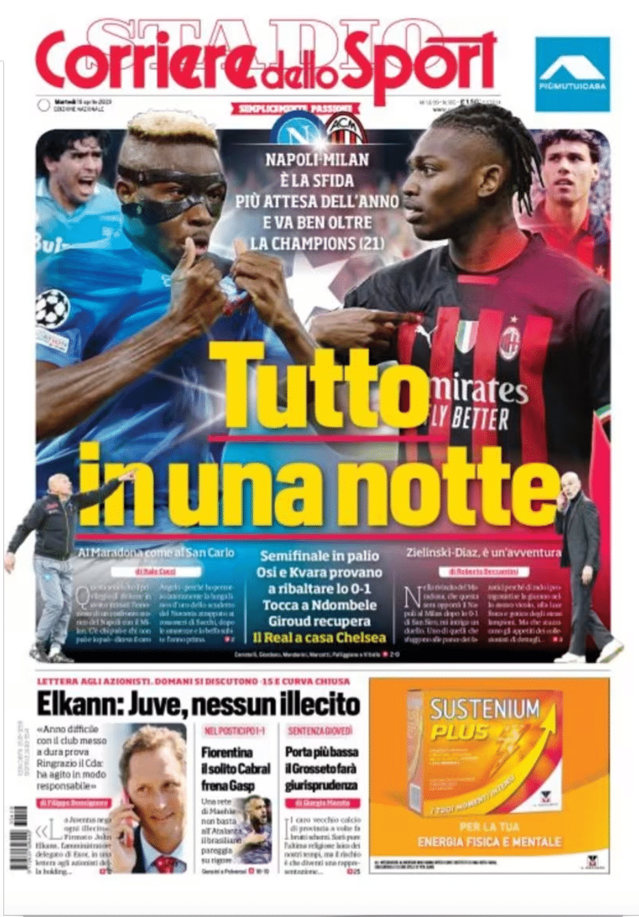 Corriere dello Sport Prima Pagina