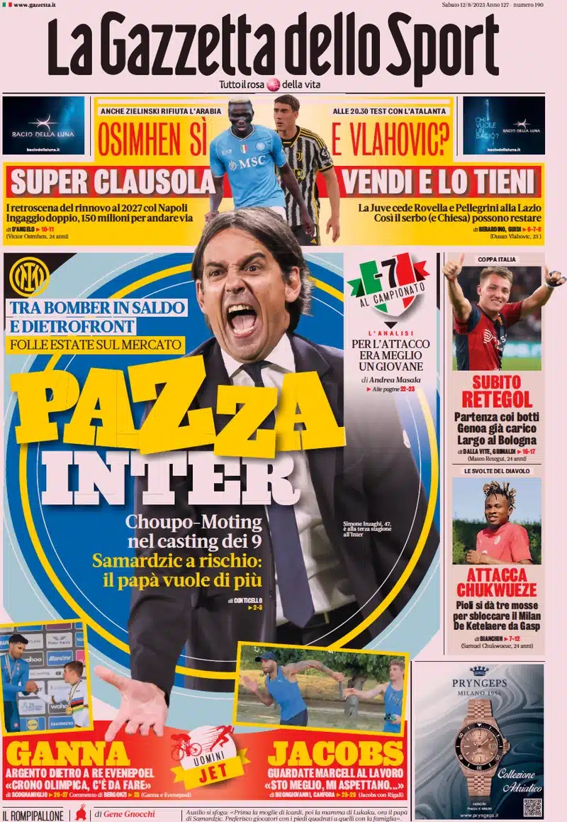 prime pagine