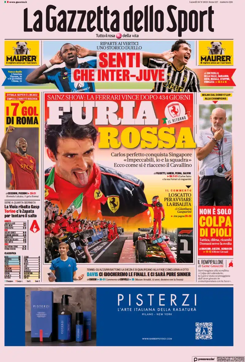 prime pagine