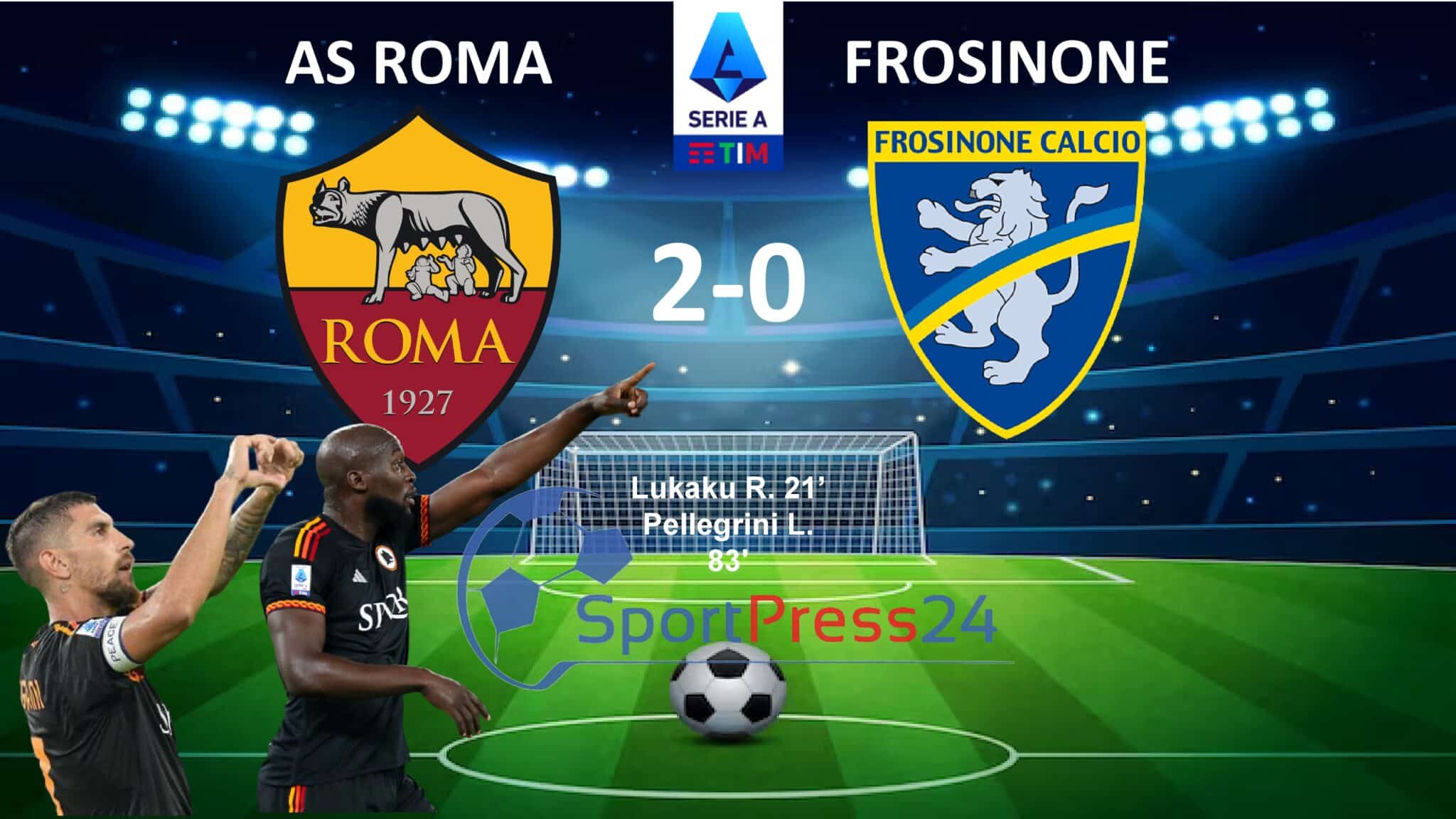 Roma-Frosinone 2-0 (Immagine di copertina a cura di Valerio Giuseppe Bellinghieri)