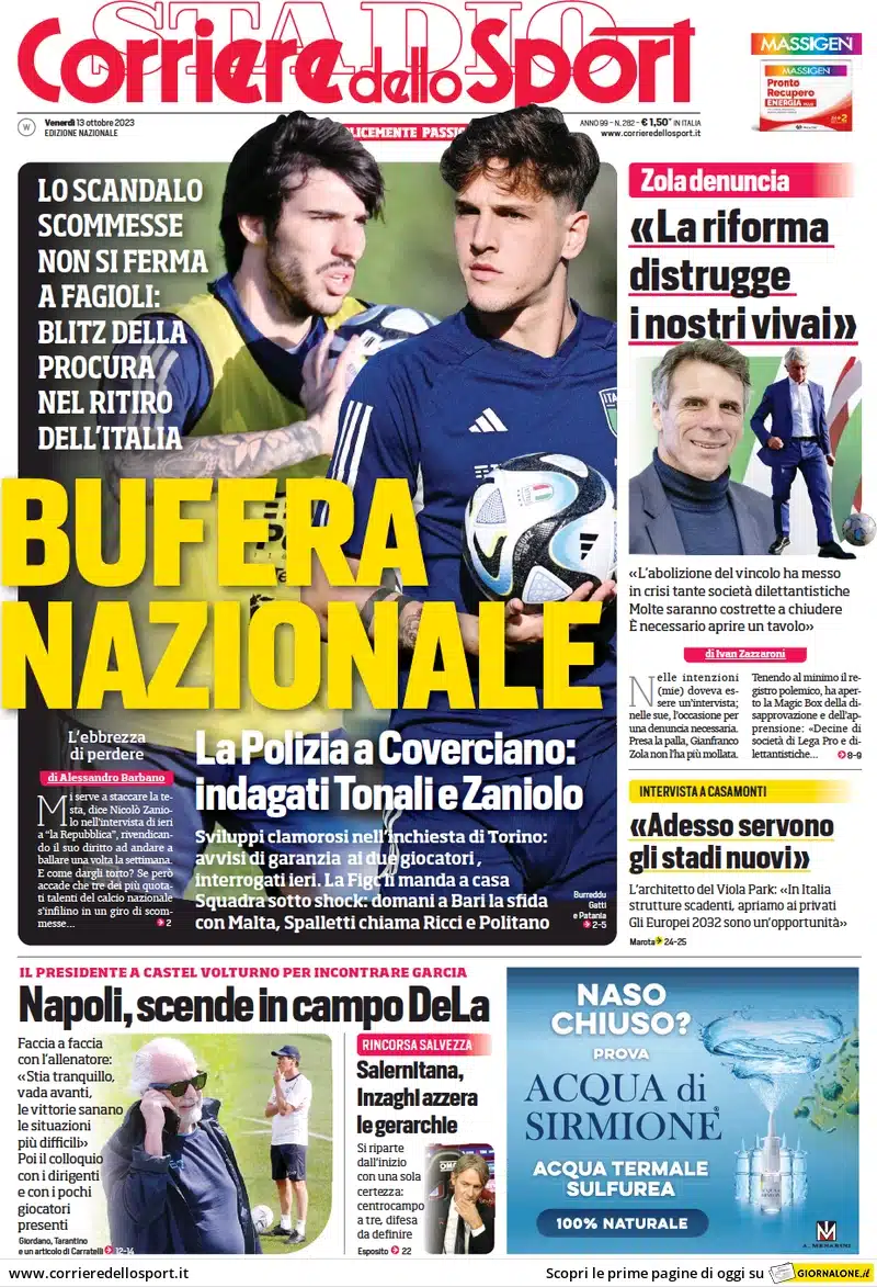 prime pagine