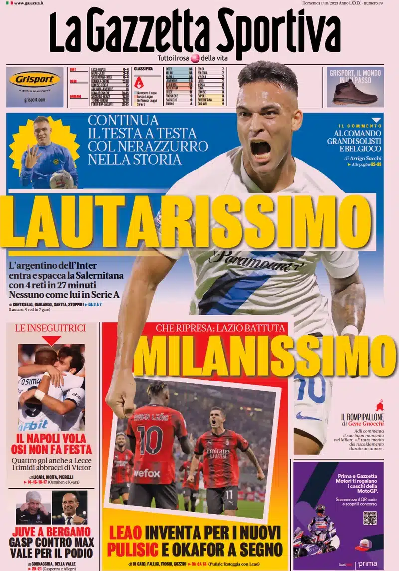 prime pagine
