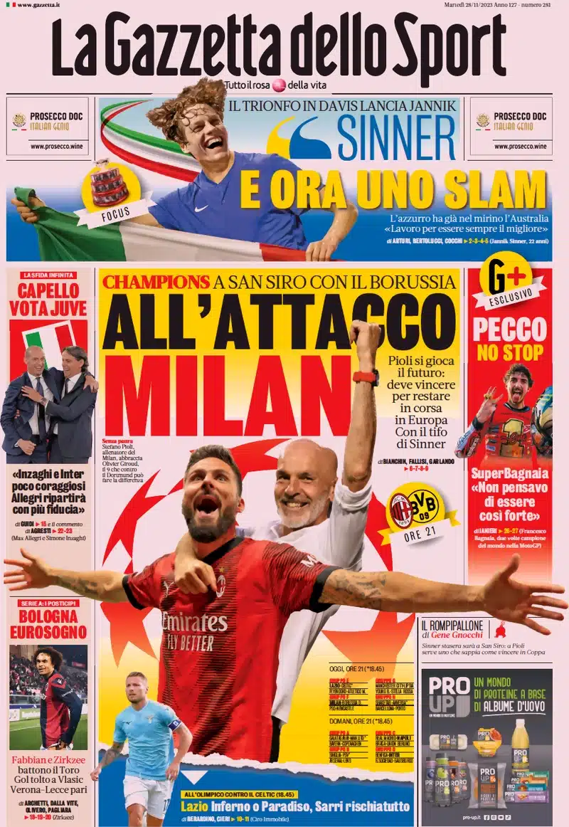 prime pagine