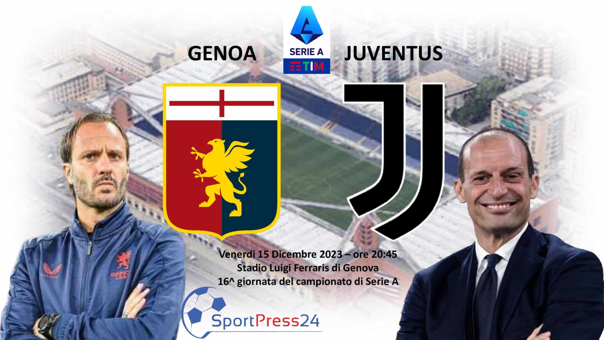 Le formazioni ufficiali di Genoa-Juventus (Immagine di copertina a cura di Valerio Giuseppe Bellinghieri)