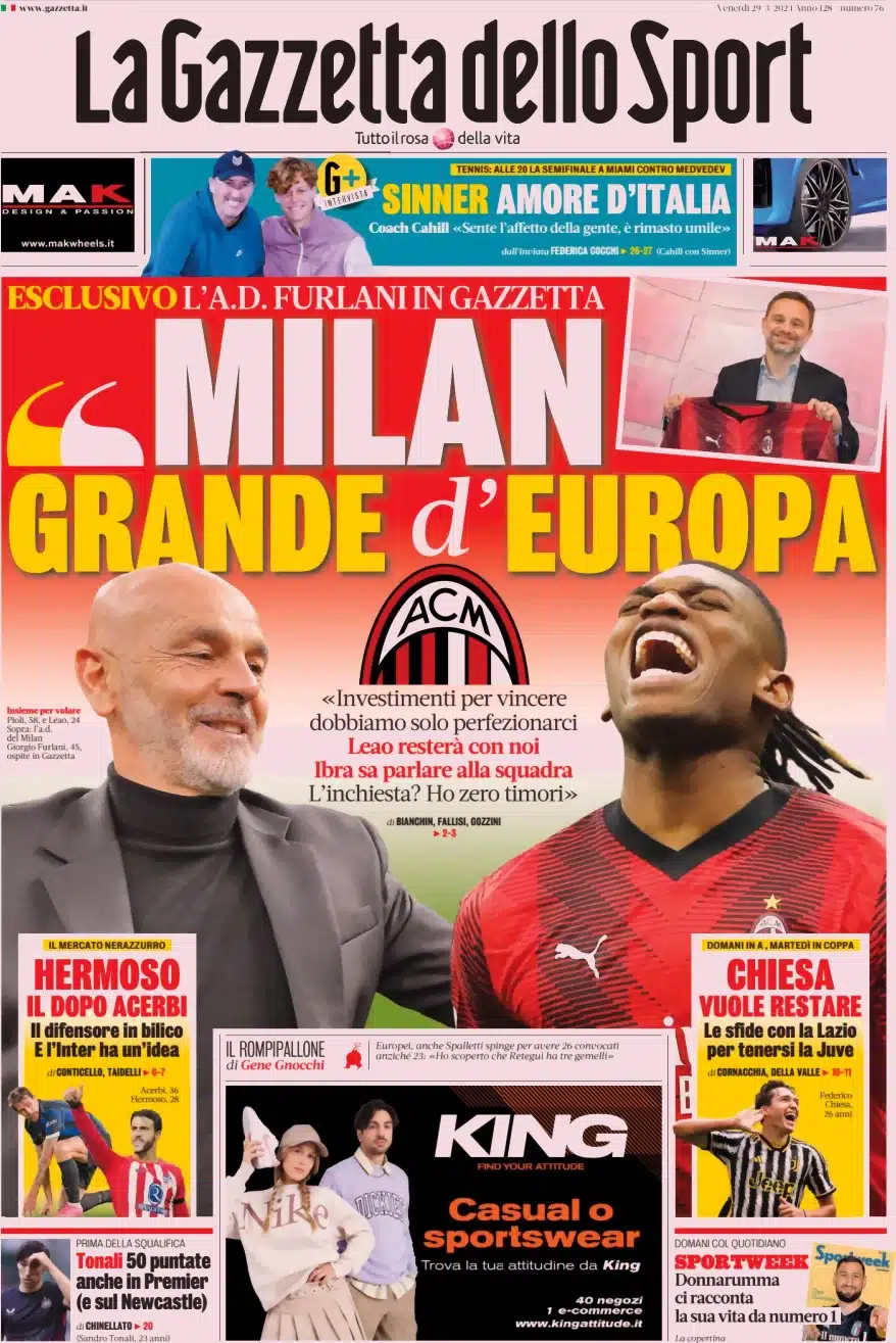 prime pagine