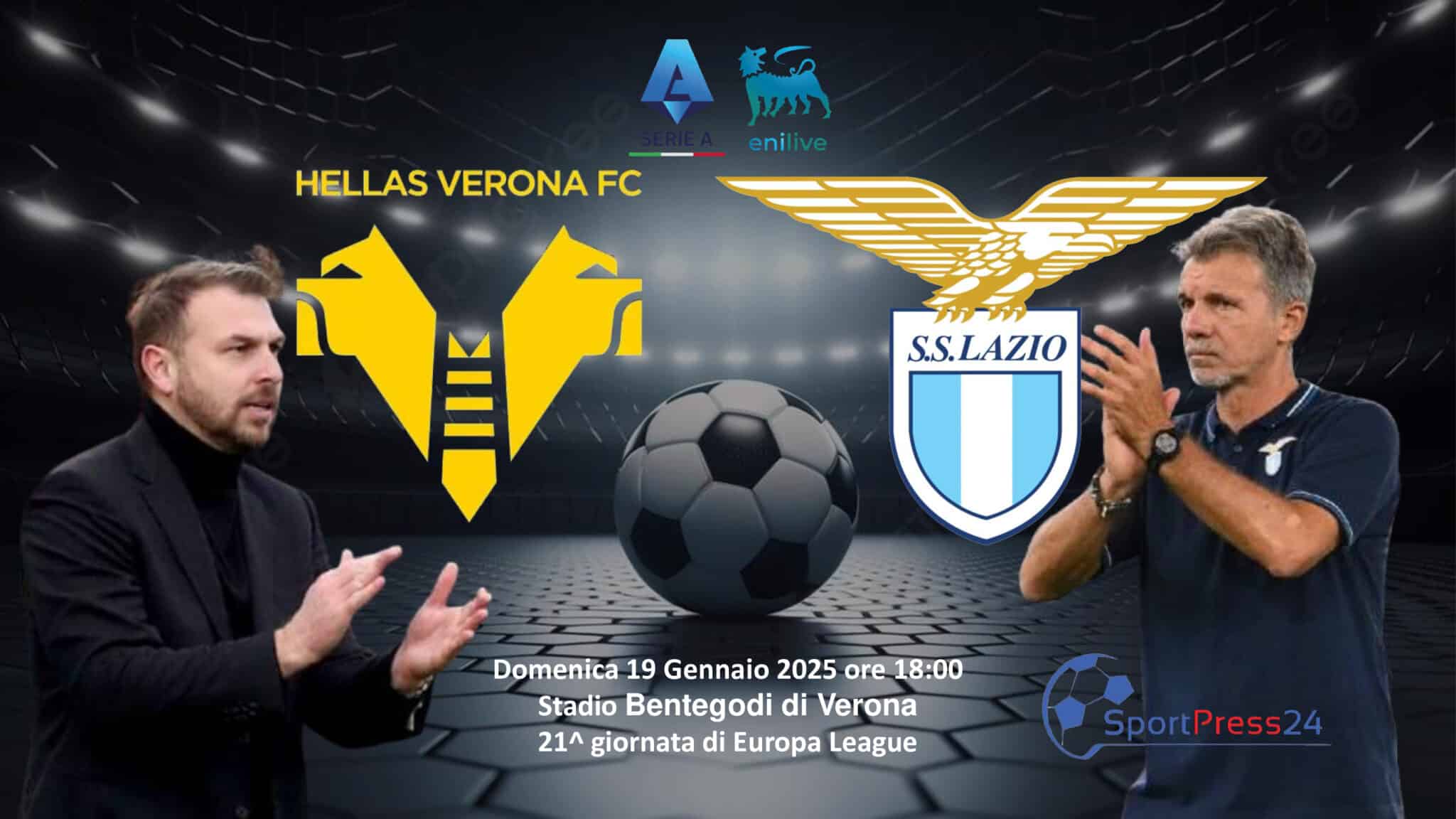 Le formazioni ufficiali di Verona - Lazio (Immagine di copertina a cura di Valerio Giuseppe Bellinghieri)