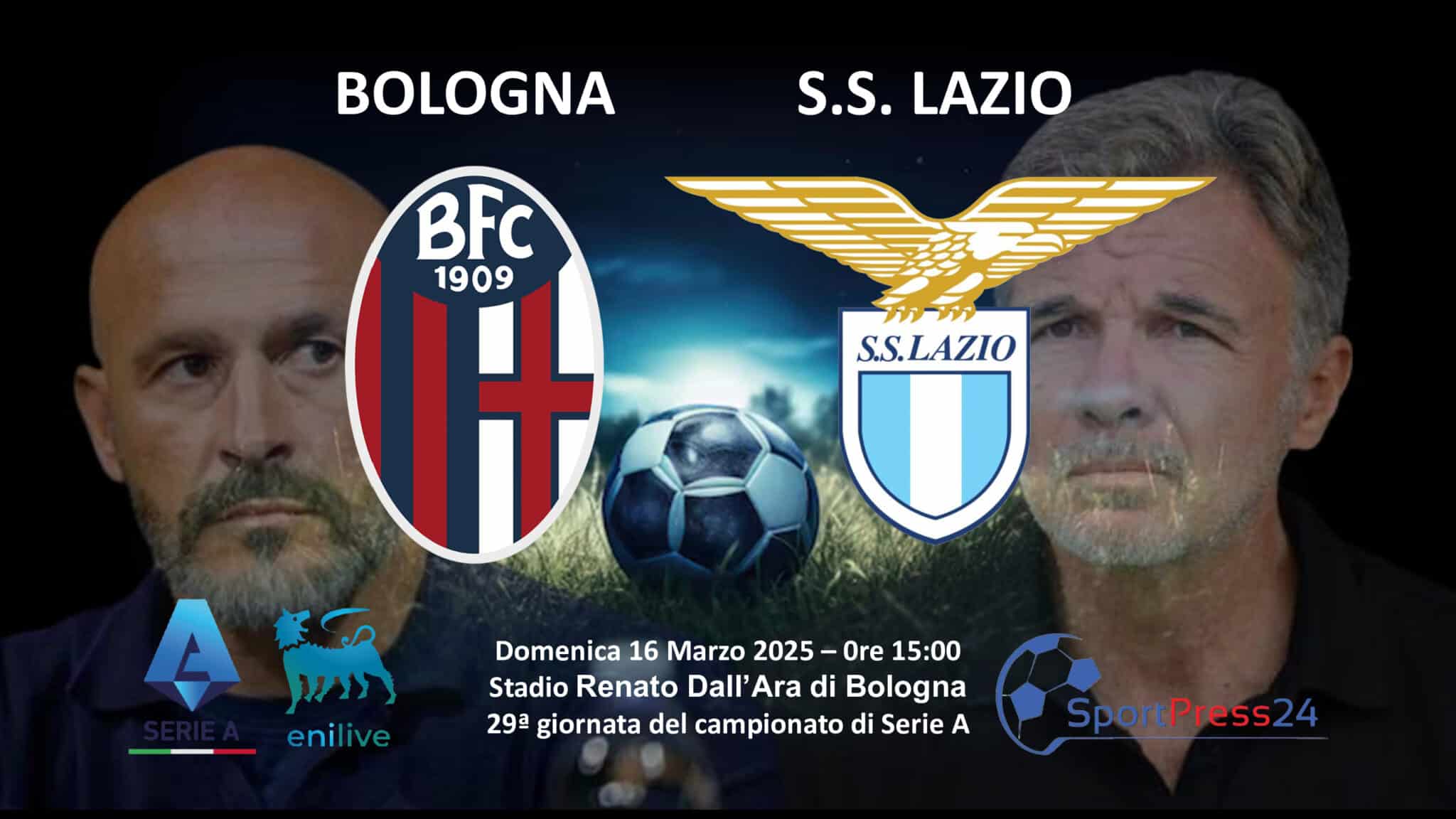 Le formazioni ufficiali di Bologna - Lazio (Immagine di copertina a cura di Valerio Giuseppe Bellinghieri)